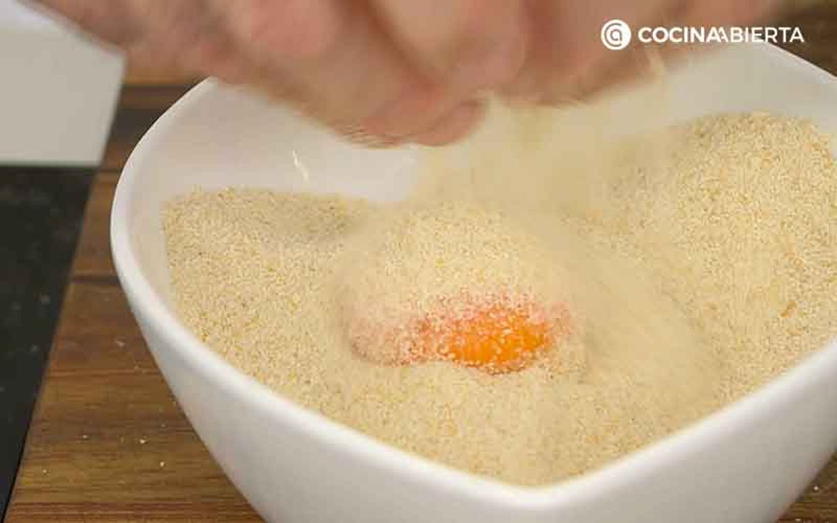 Empana la yema de huevo