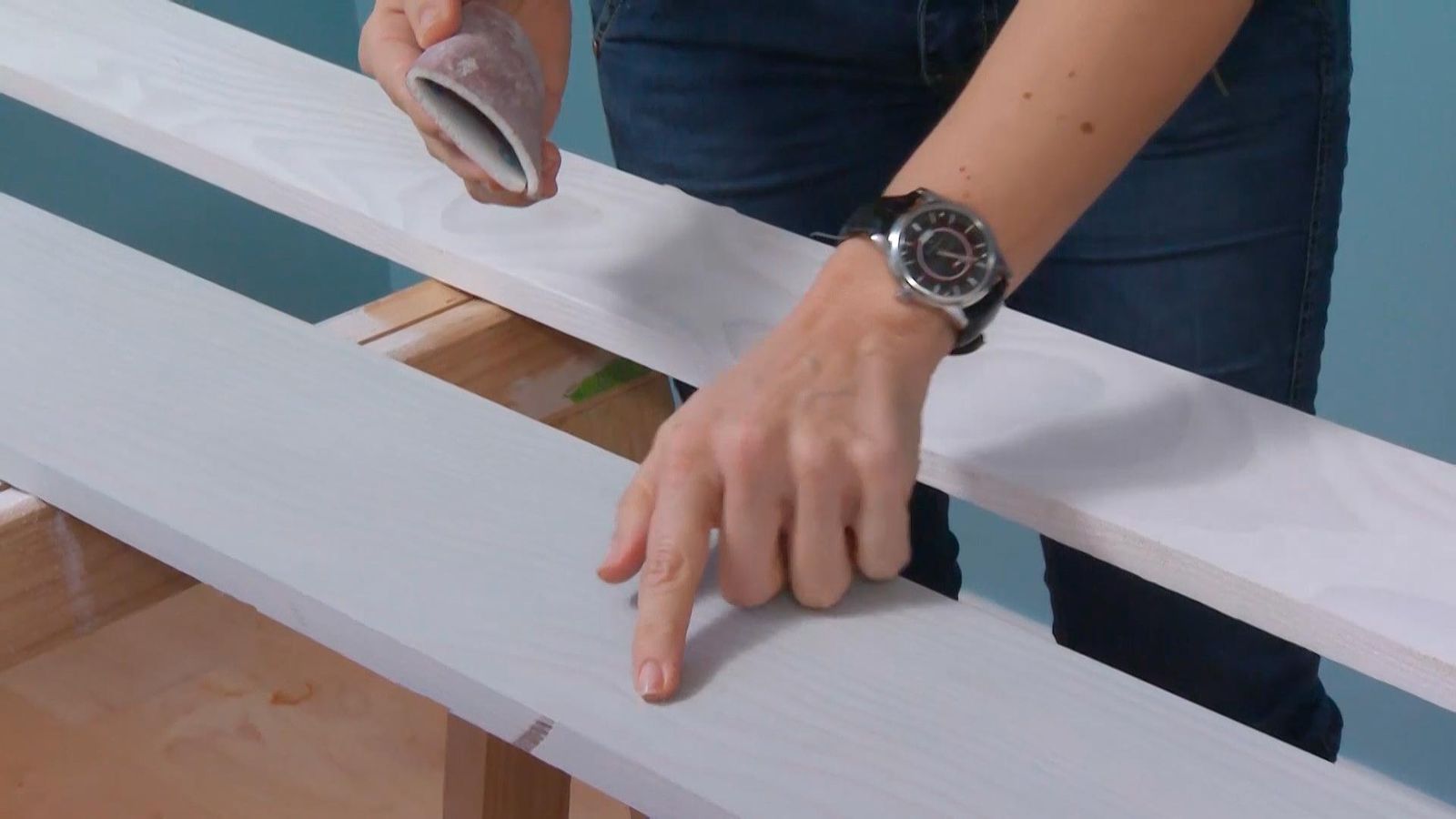 DEKO684 Crear cabecero cama tablas madera pino paso5