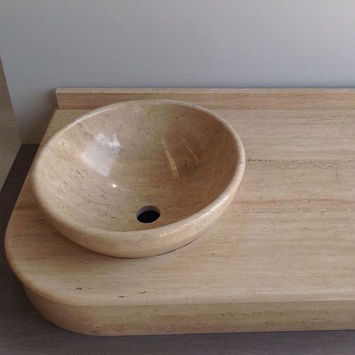 encima bano travertino pulido pinterest