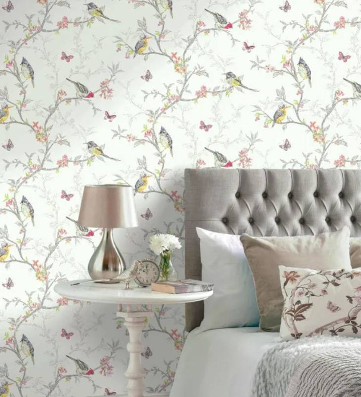 papel pintado ramas pajaros leroy merlin