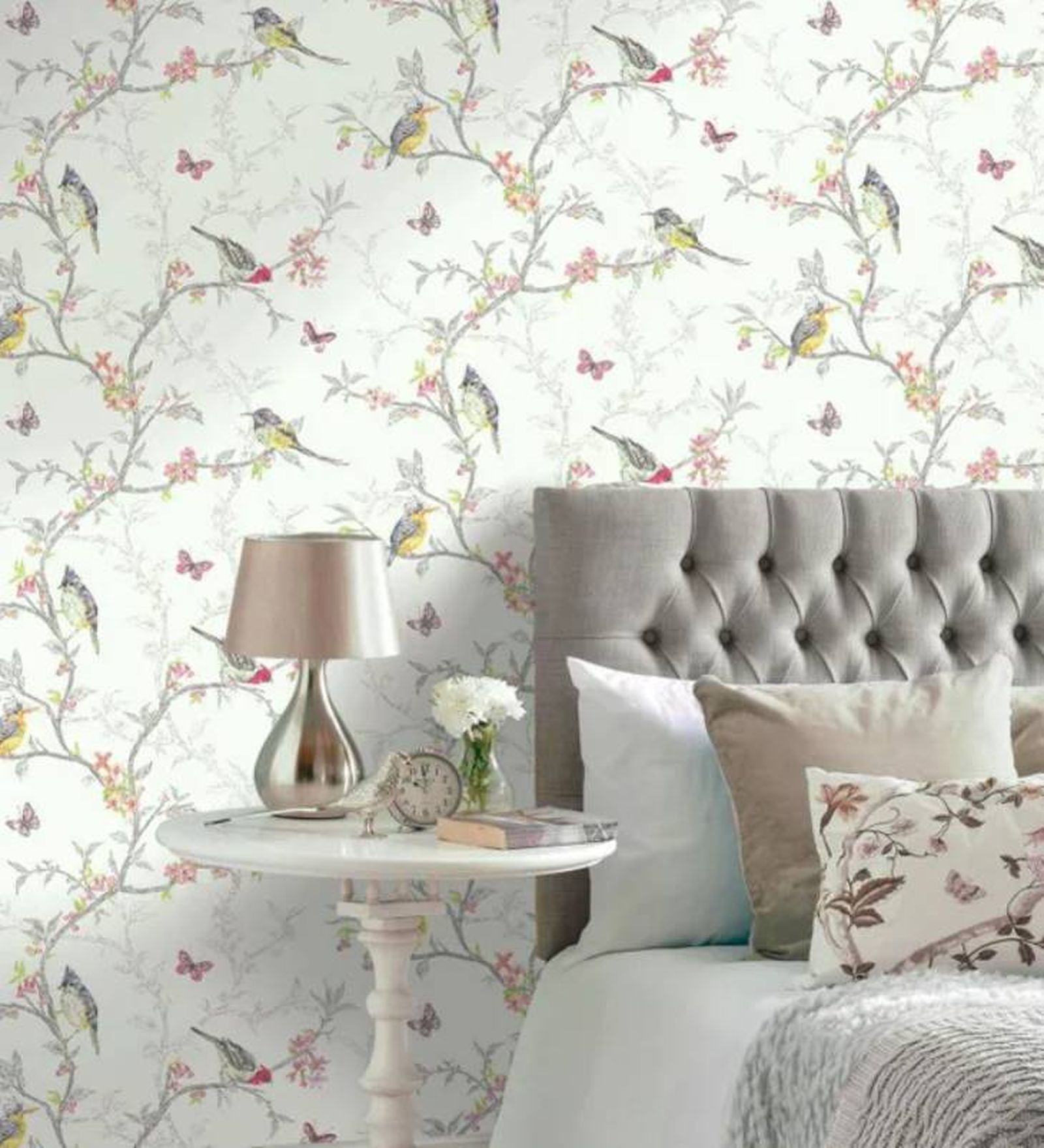 papel pintado ramas pajaros leroy merlin