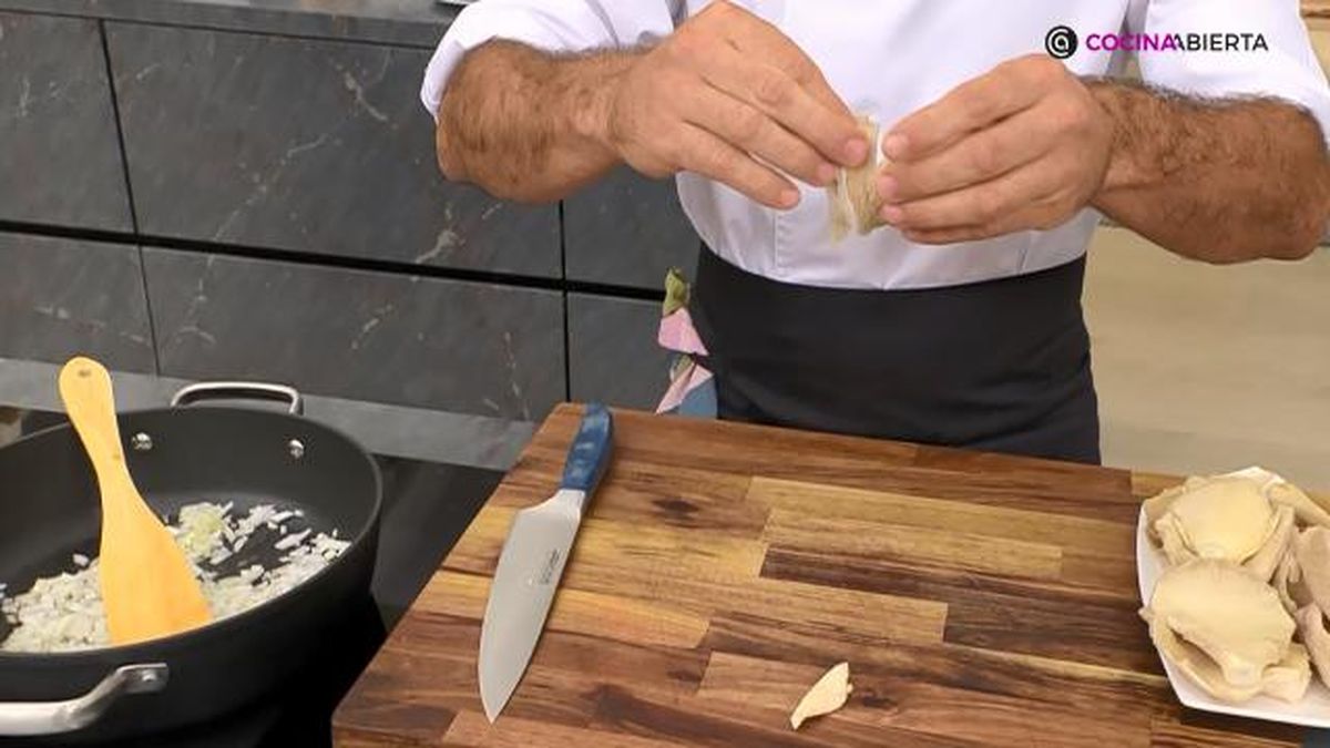 KARL7211 Falso risotto setas laminas roast beef paso 1