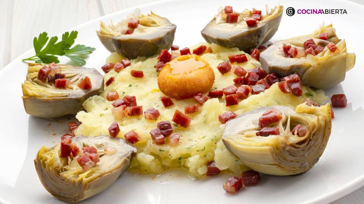 alcachofas pure patata