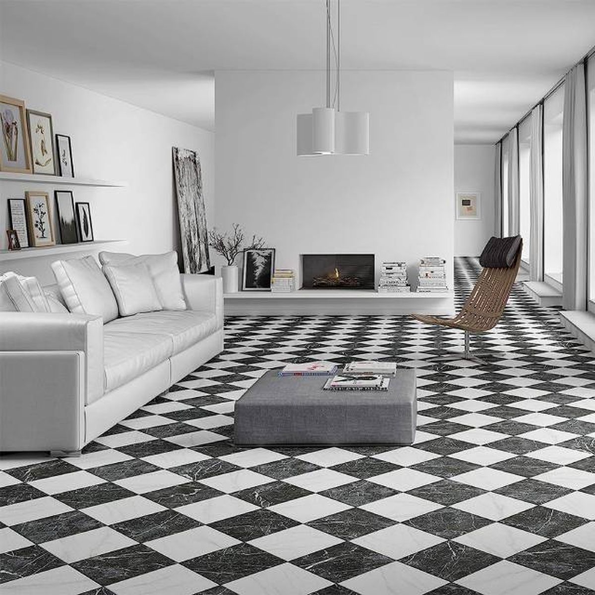 Suelo damero un clásico que vuelve a ser tendencia decorativa 6