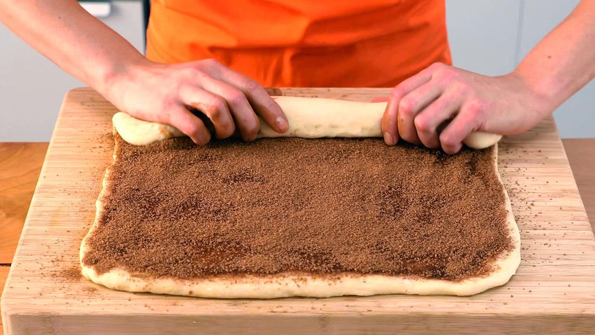 Receta de rollos de canela o cinnamon rolls  paso 4