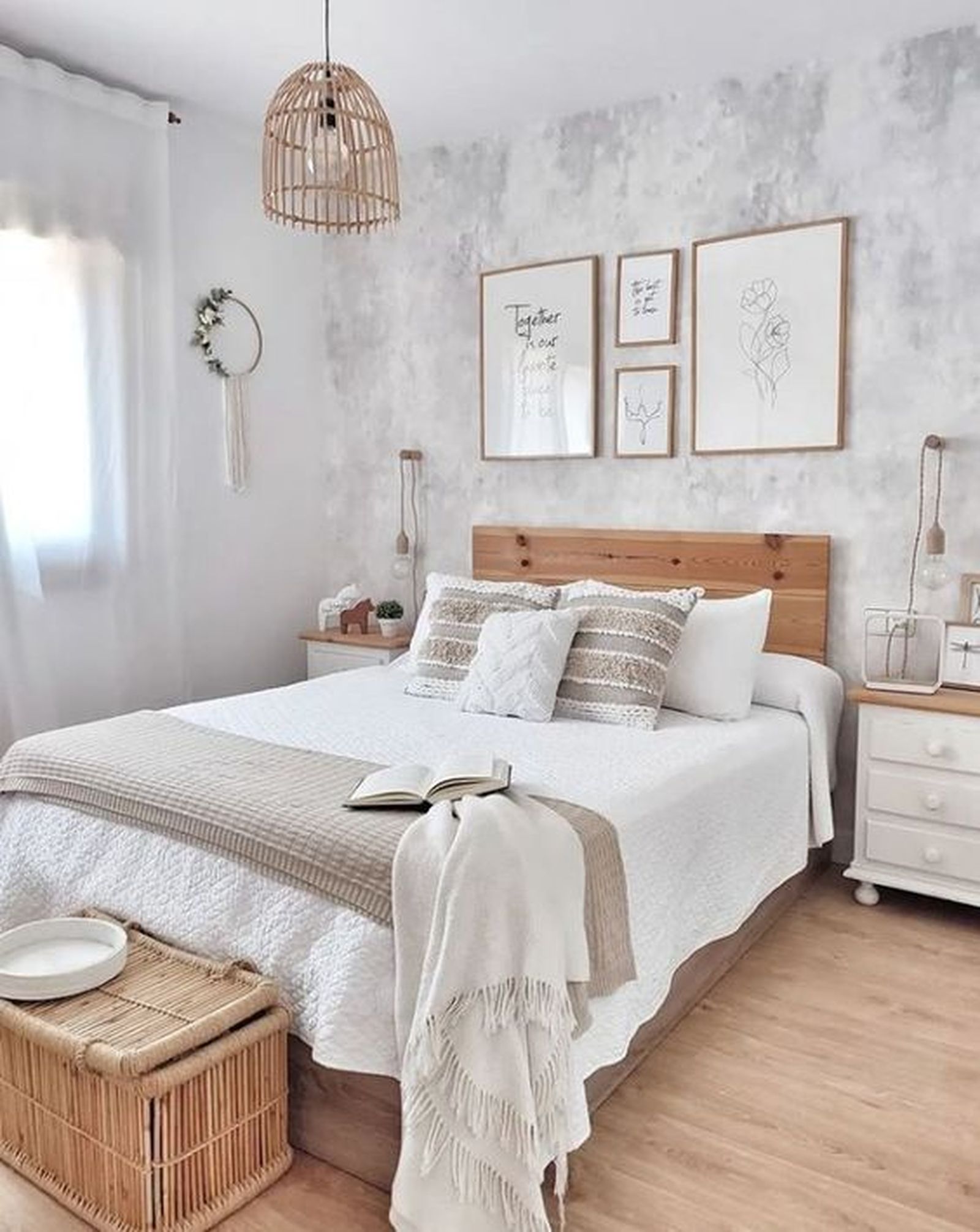 dormitorio blanco madera ilartextil