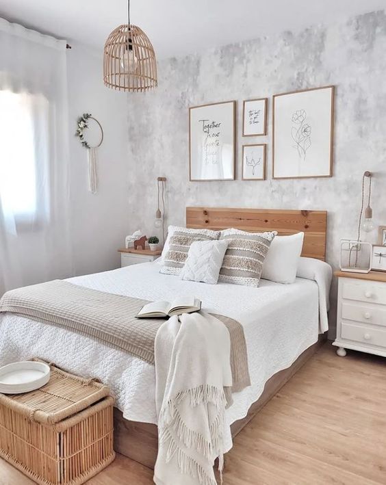 dormitorio blanco madera ilartextil
