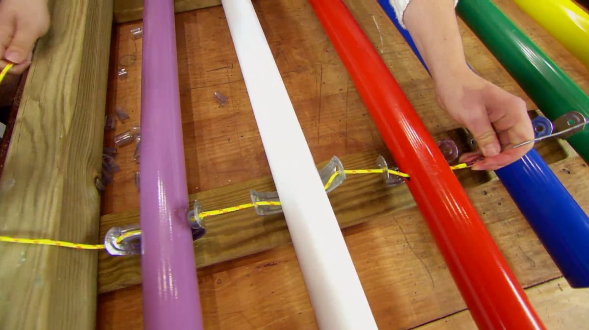 Construir un xilófono de exterior paso 8