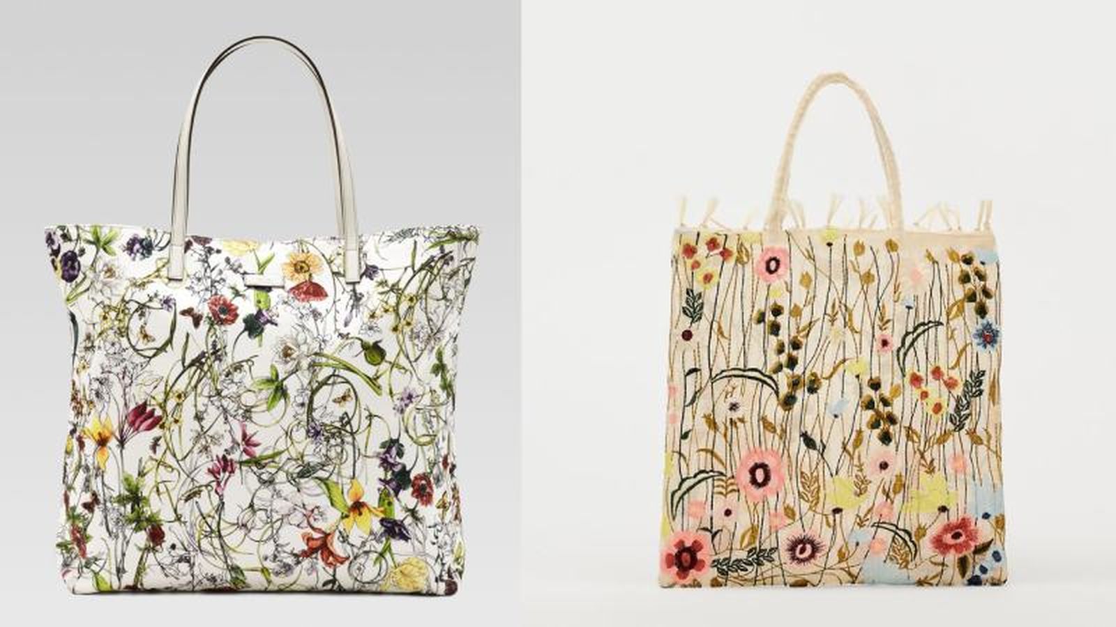 Shoppers de Gucci y Zara / Fotos: Farfetch y Zara