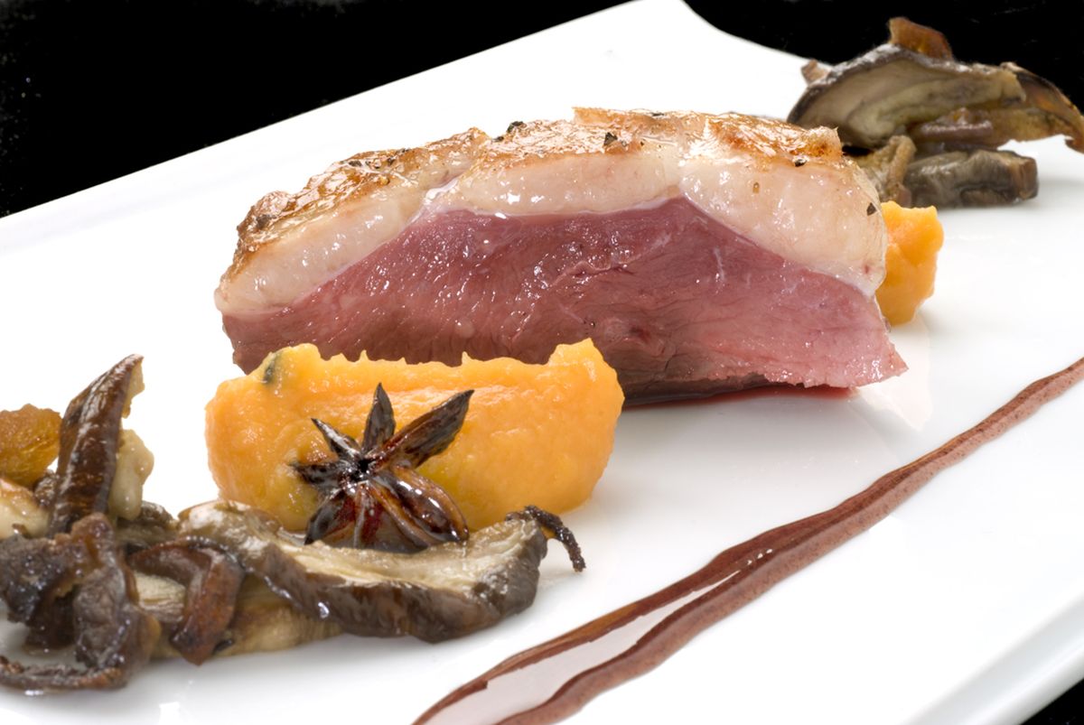 35 Magret de pato con puré de boniato