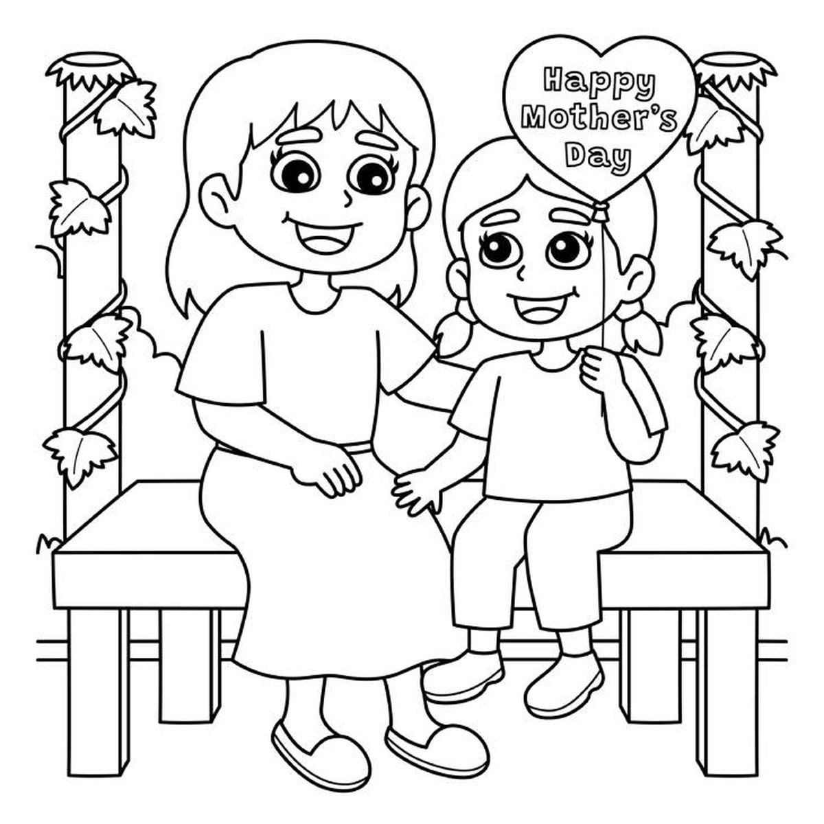 tarjeta dia madre colorear 3