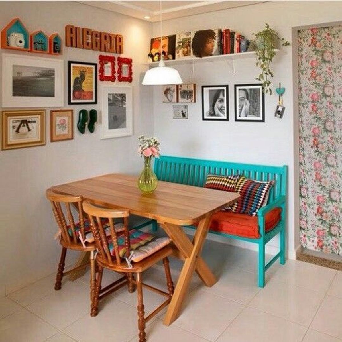 comedor con banca bohemio