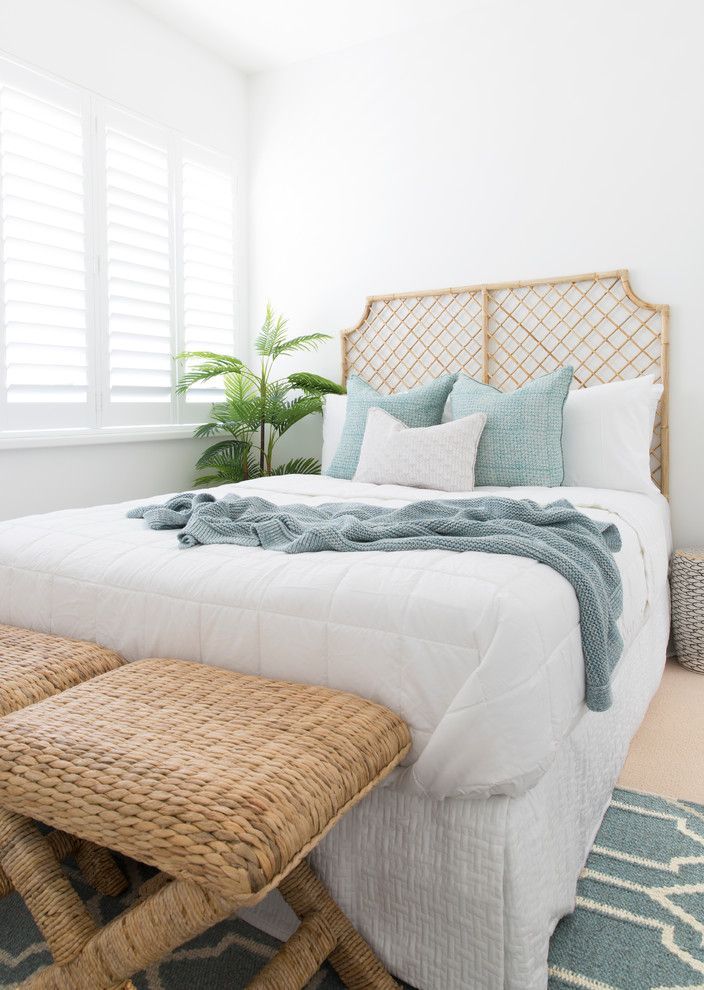 dormitorio blanco azul planta verde 2