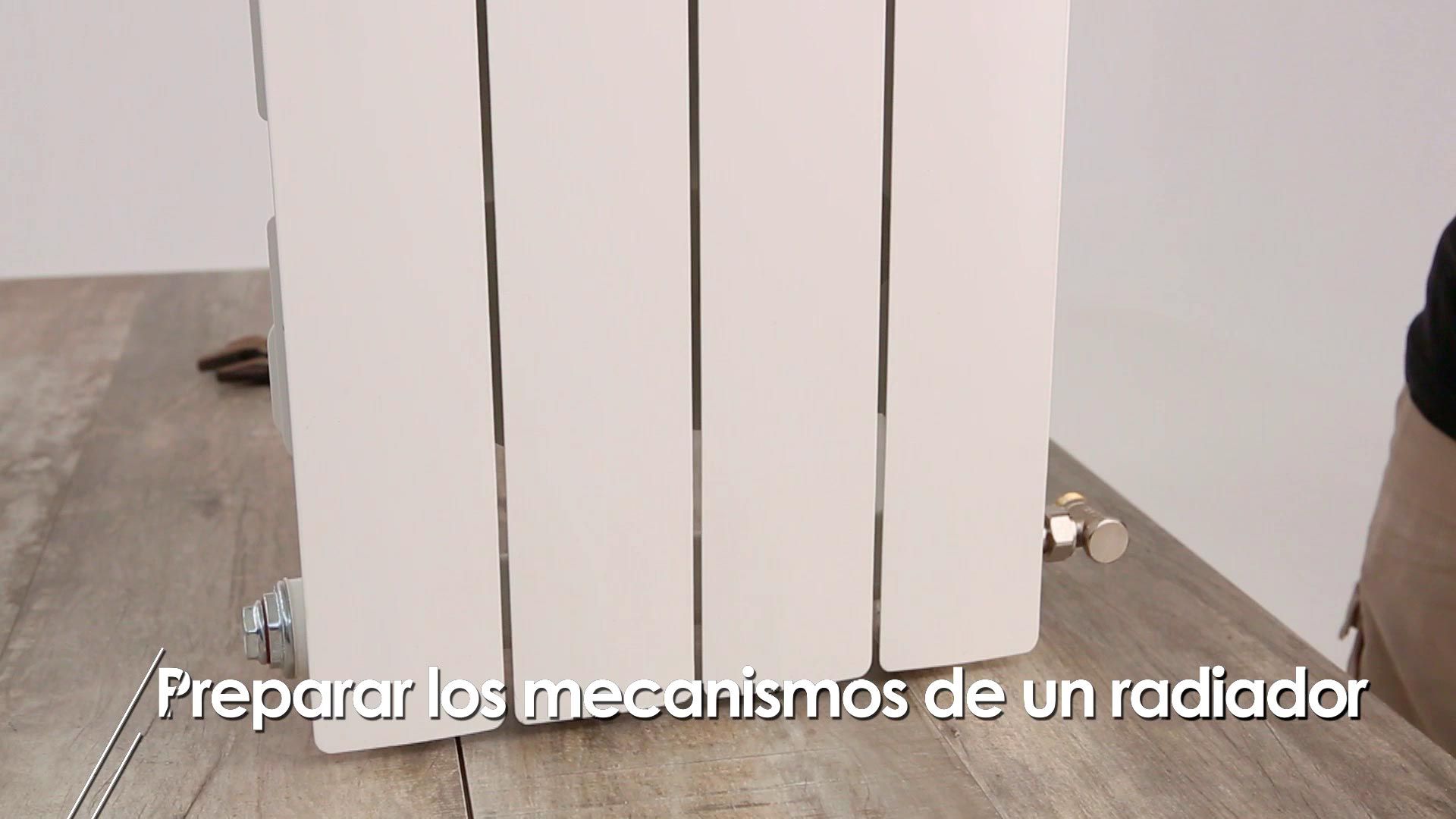 Colocar los mecanismos de un radiador paso 13