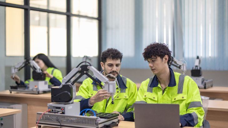 Jóvenes realizando prácticas formativas