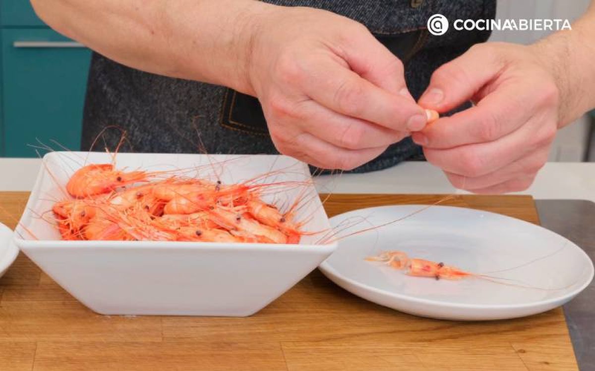 sopa de camaron receta paso1