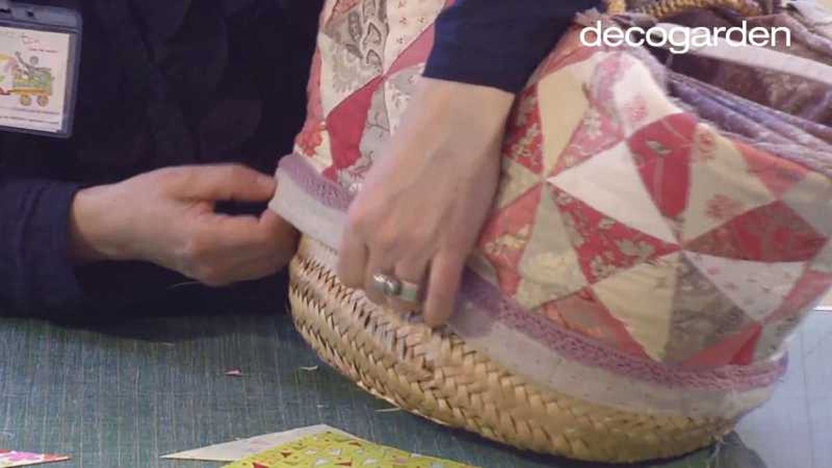 Octavo paso para forrar un capazo.