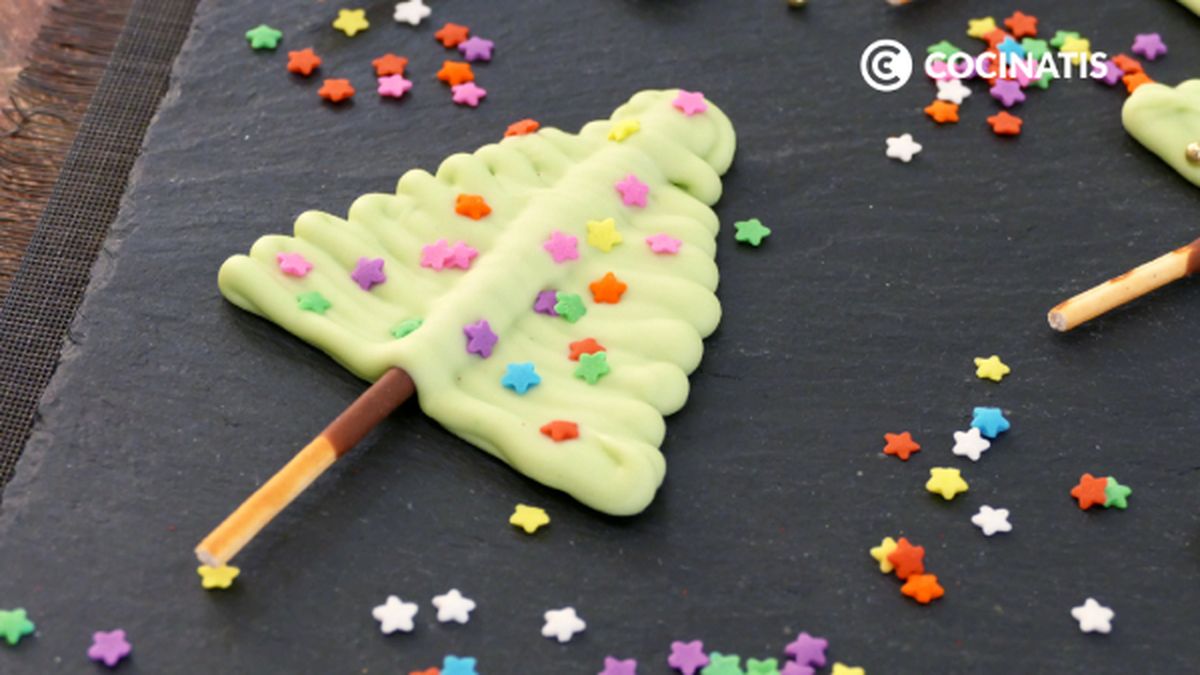 Receta de arbolitos de Navidad de chocolate  paso 5
