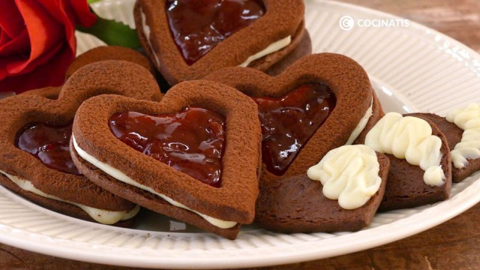Galletas corazón para San Valentín