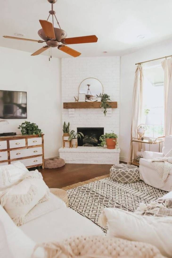 salon con chimenea pinterest Puffino MX