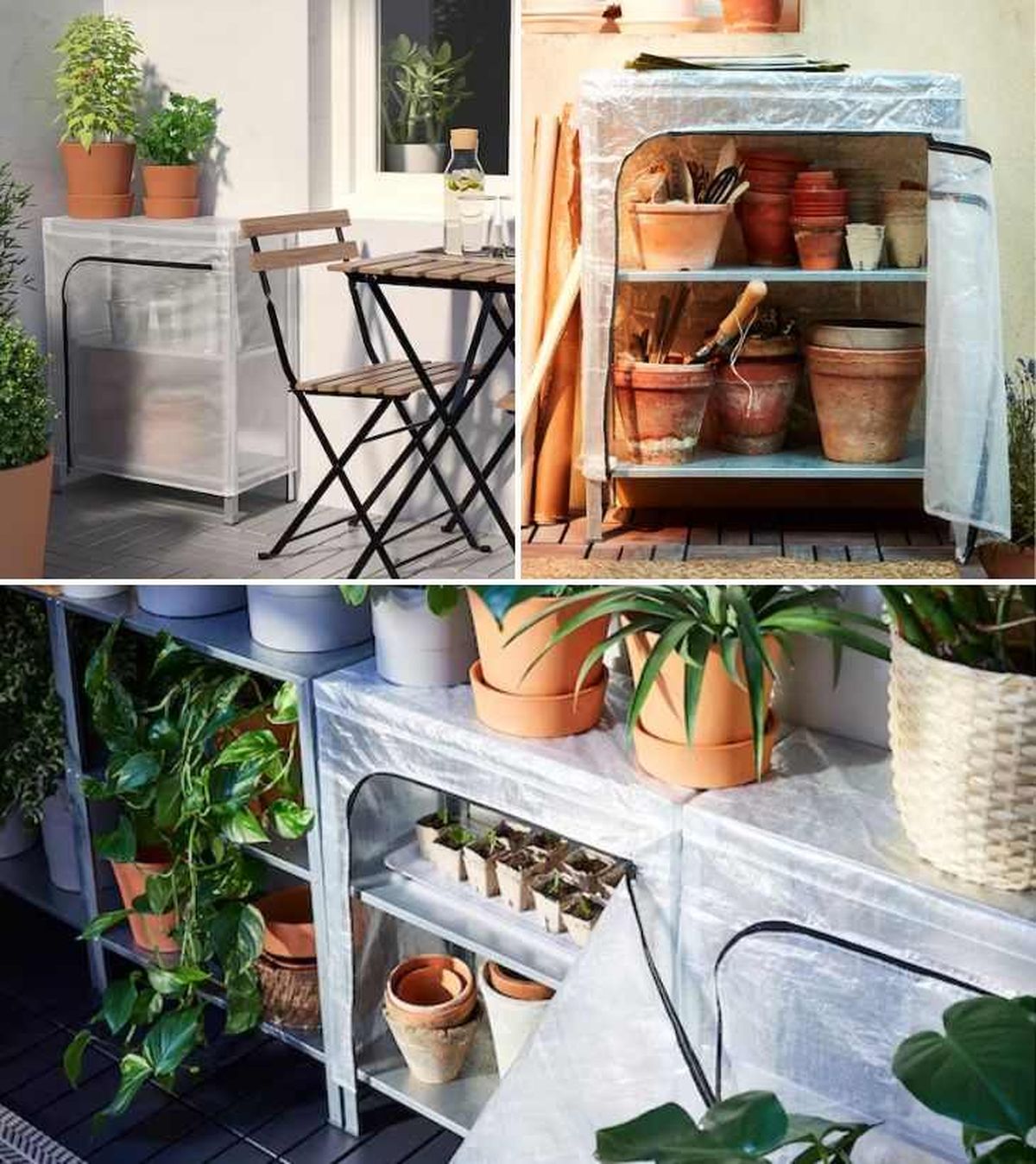 usos estanteria con funda para balcon HYLLIS