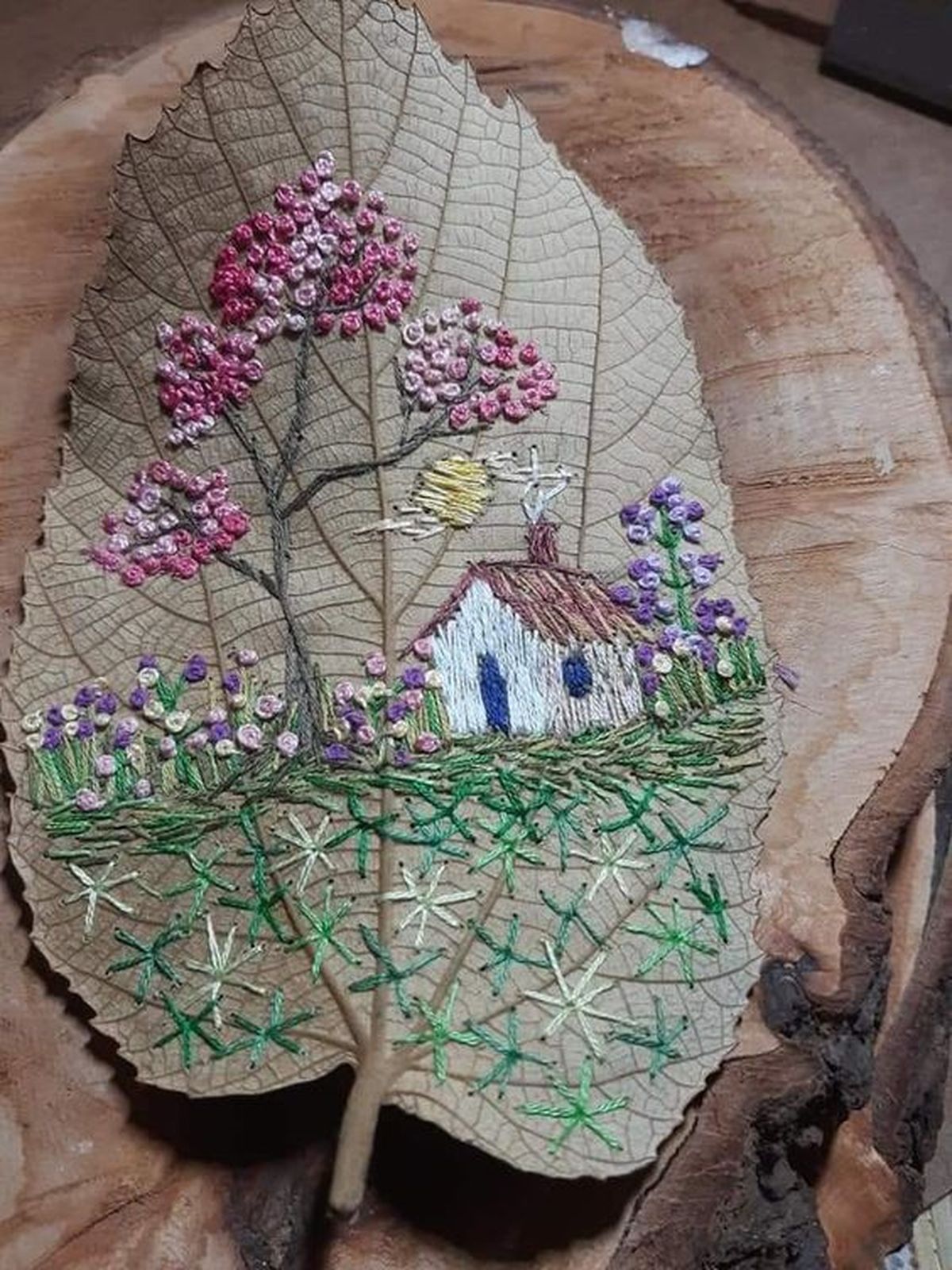 hojas otono coser hojas 1