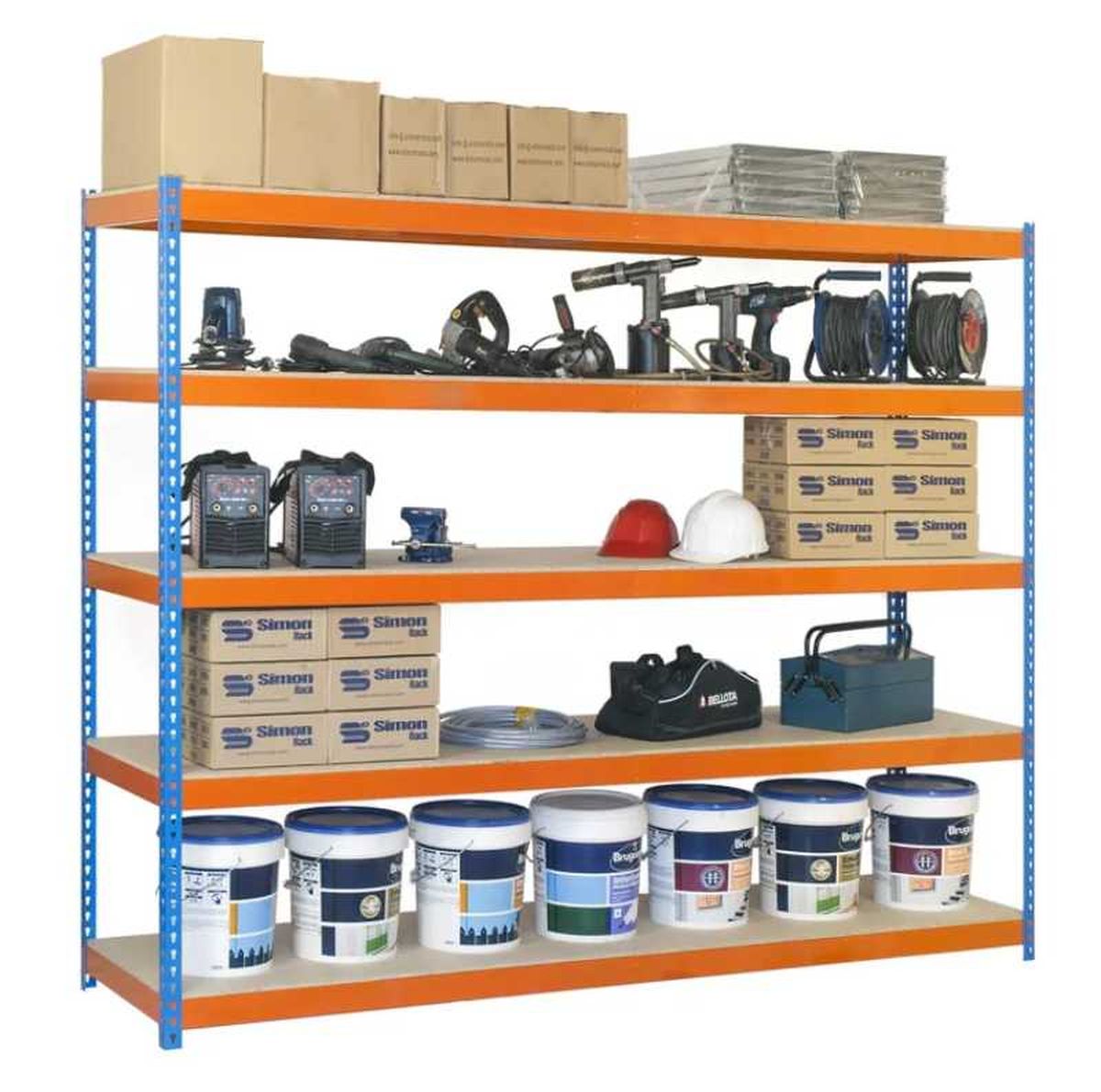 estantería metálica sin tornillos Ecoforte.