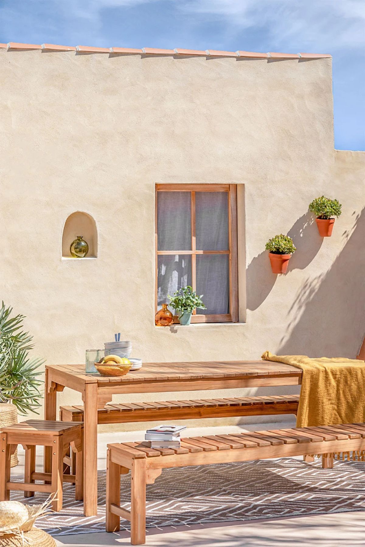 Mesa de Jardín Rectangular en Madera de Teca (200x100 cm) Donal sklum