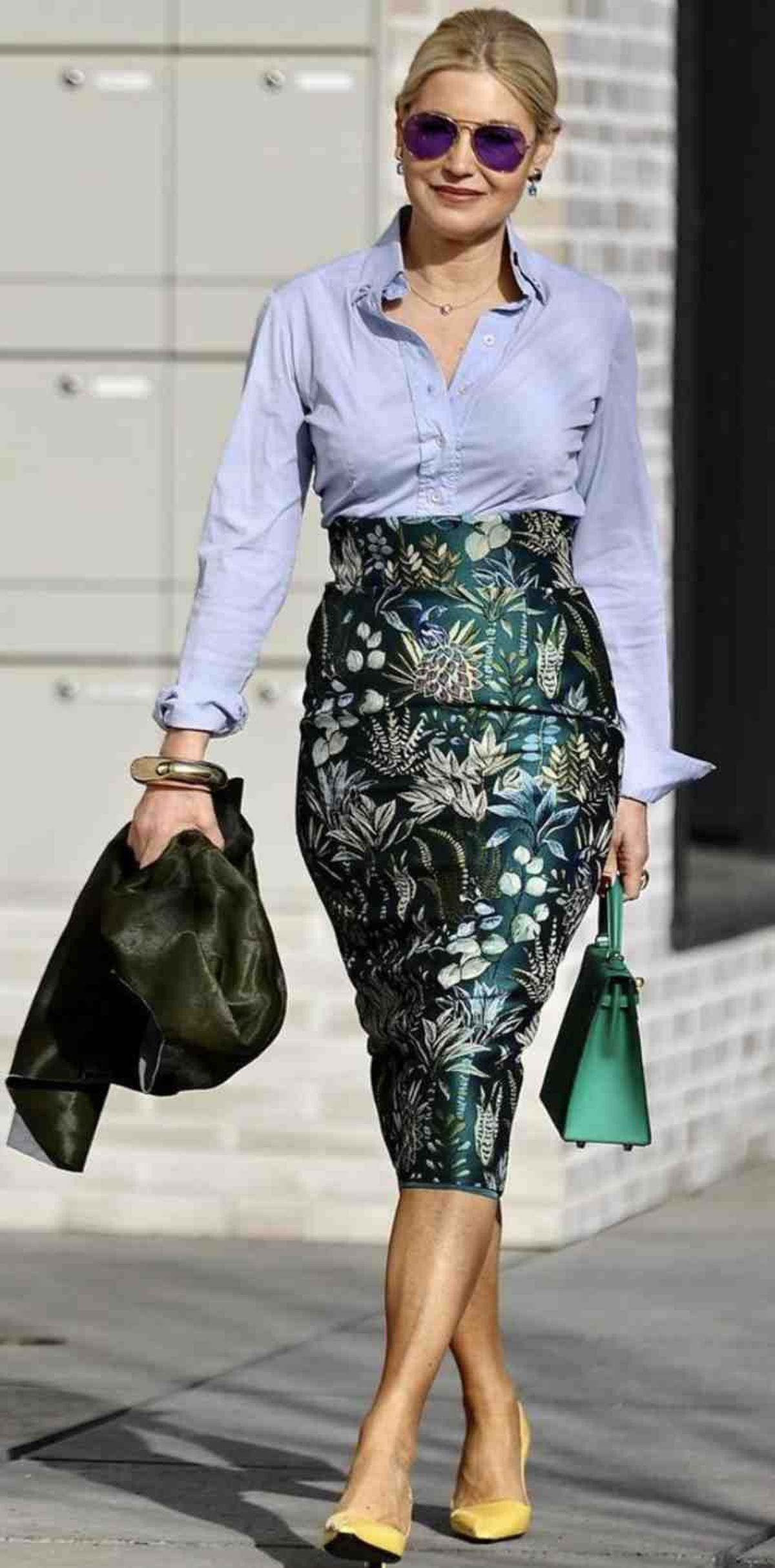 Falda lápiz estampada