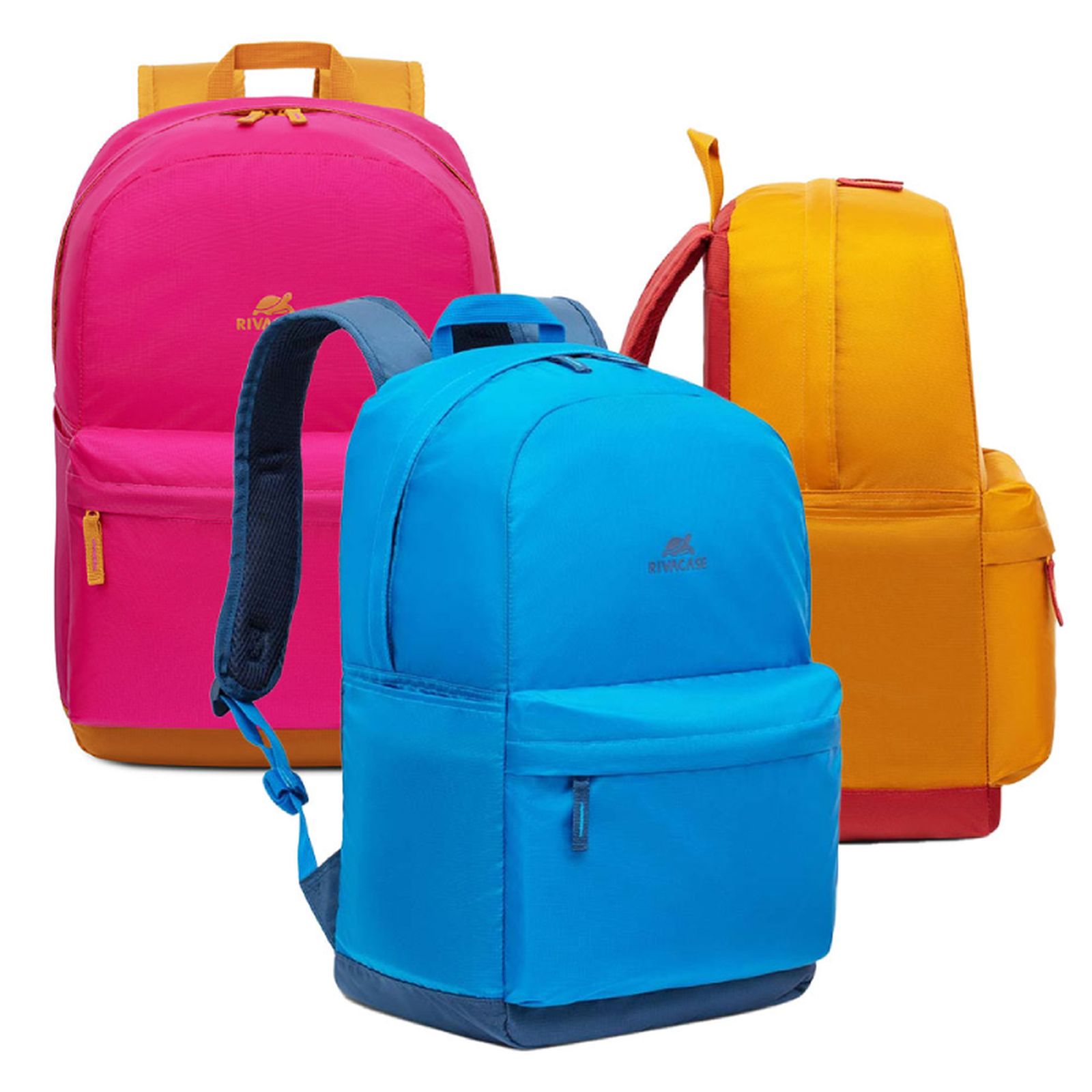 Mochilas Mestalla Rivacase de Bureau Vallee en tres colores.