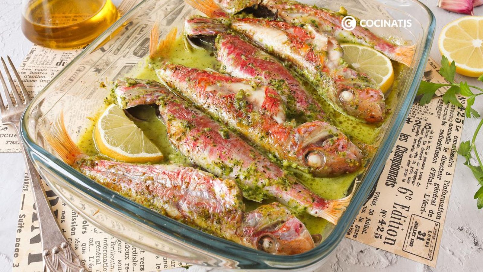 Salmonetes al horno