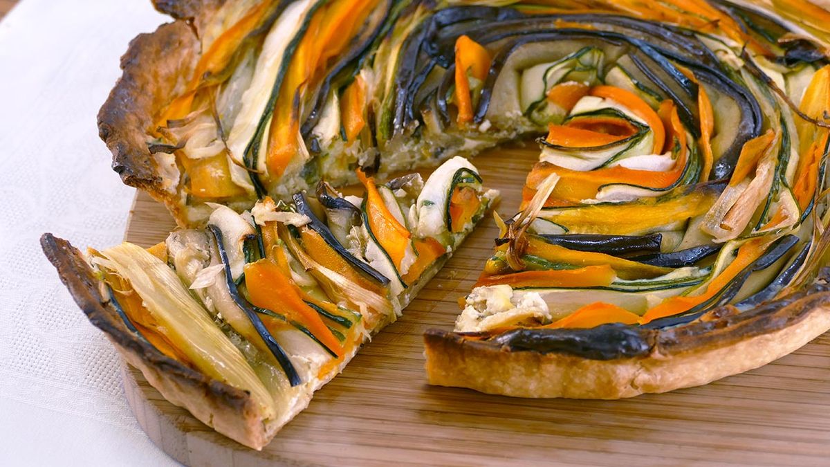 Receta de tarta de verduras en espiral