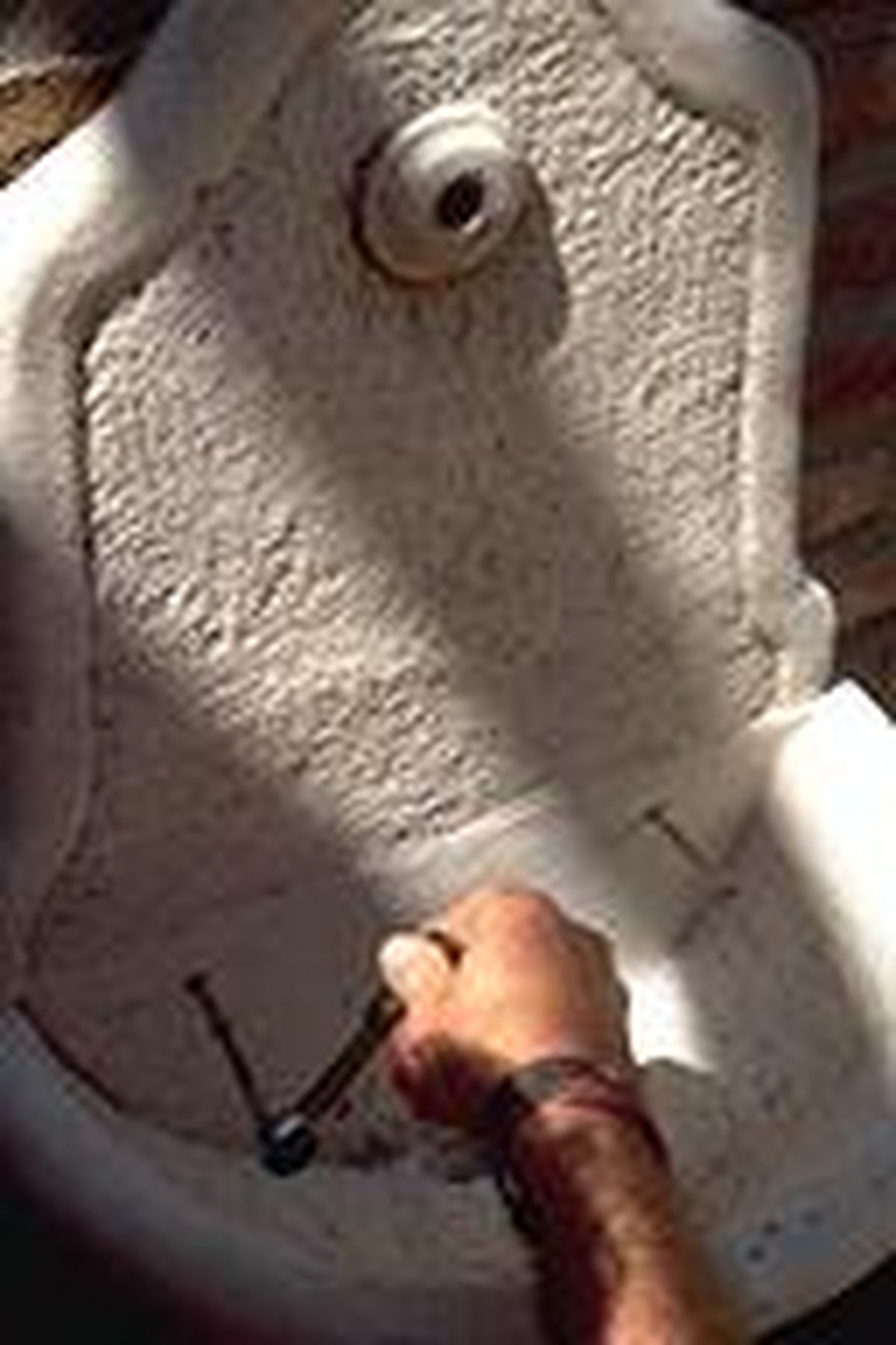 Fuente de piedra artificial paso 7