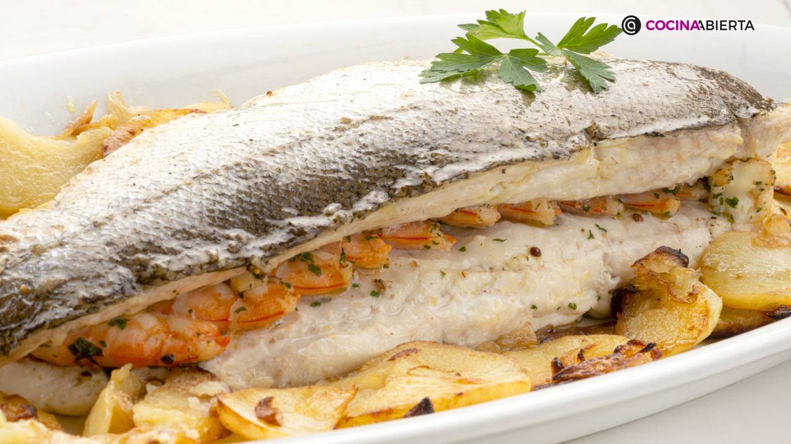 merluza rellena langostinos