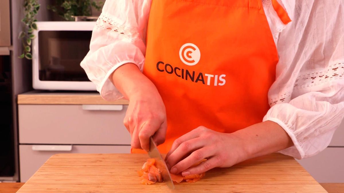 Receta de trufas saladas de salmón   paso 2