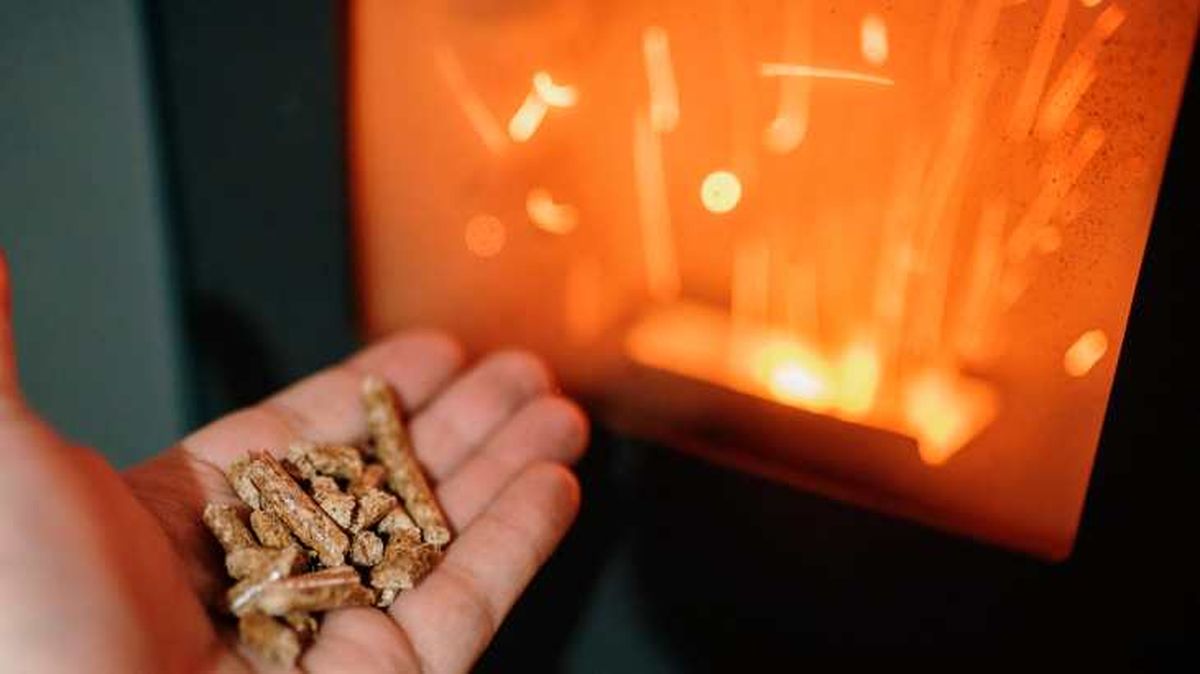pellets en estufa de lena