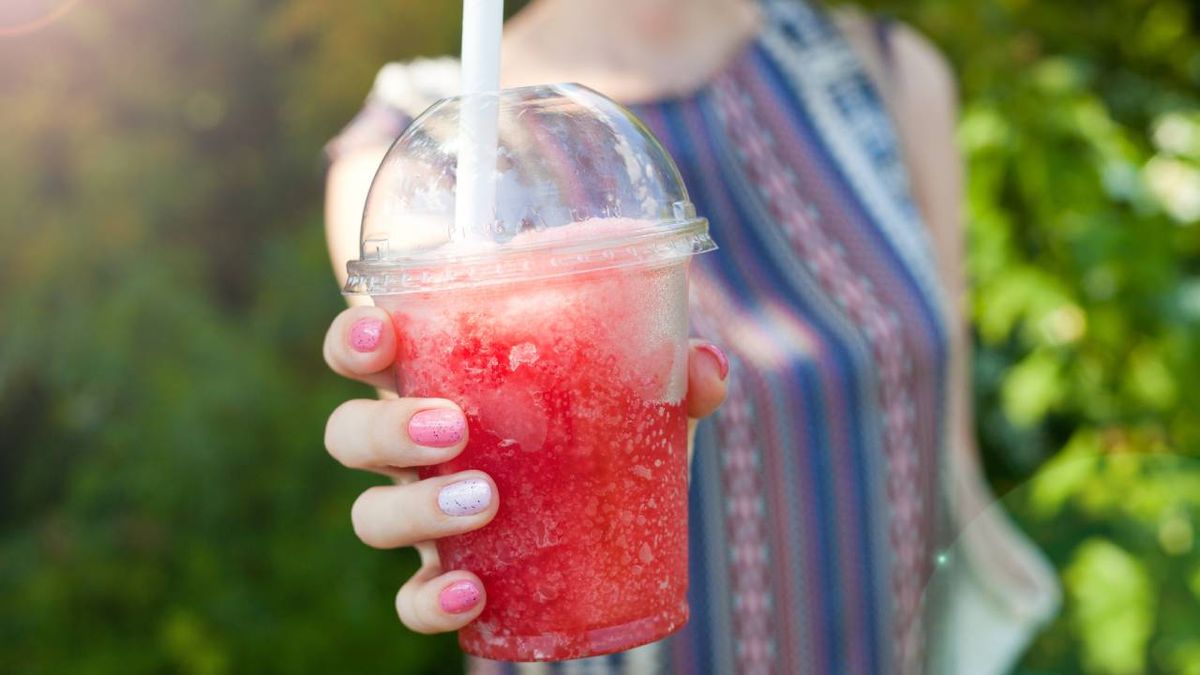 vaso granizado sandia