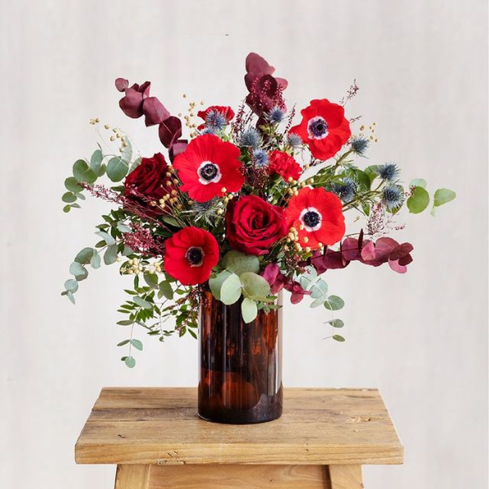 ramo de flores de navidad rudolf