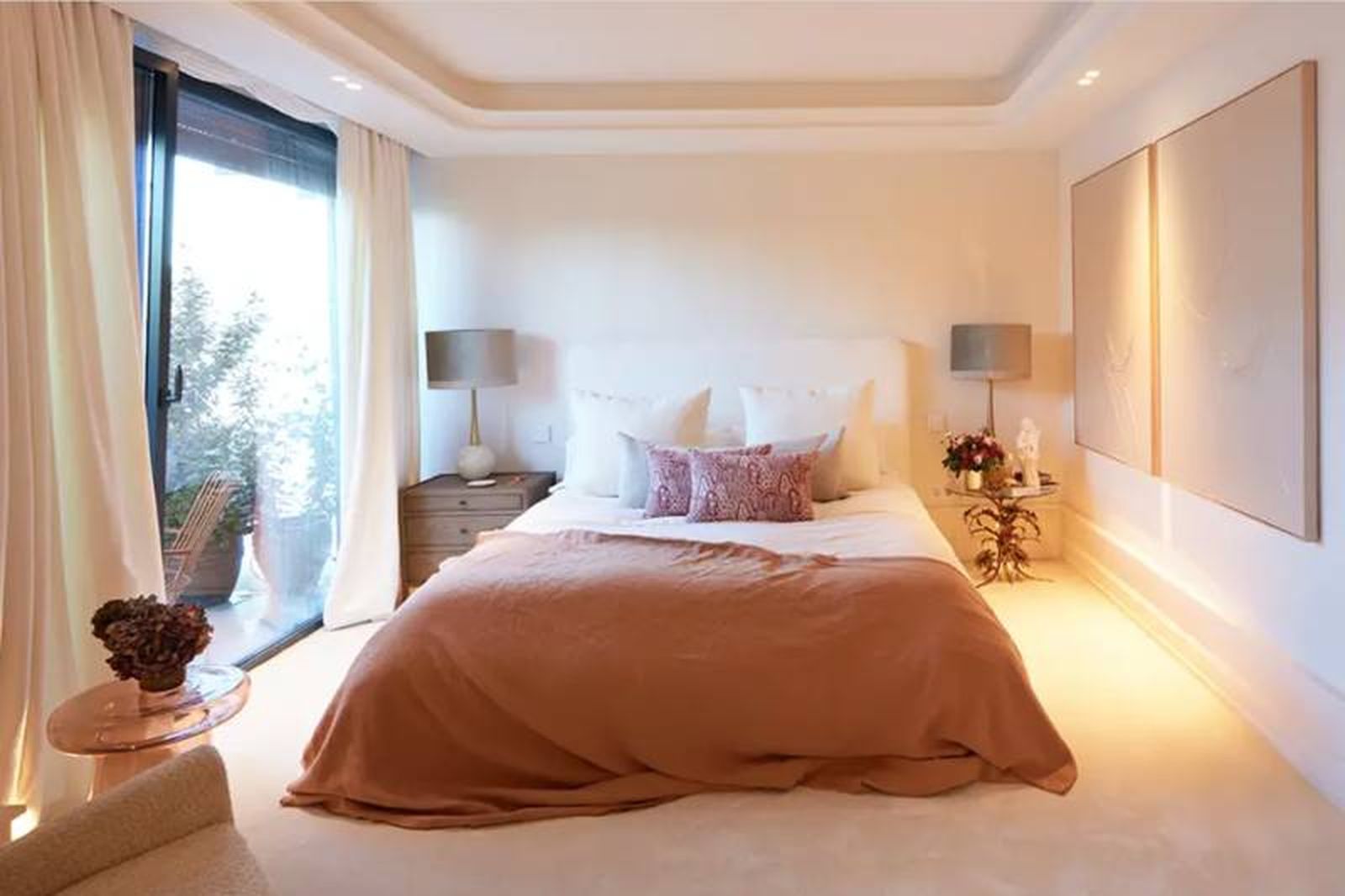 Dormitorio de la casa de Tamara Falcó.