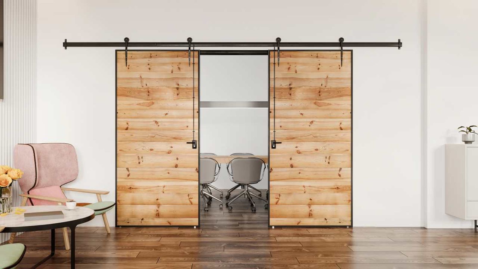 Puerta corredera en salón