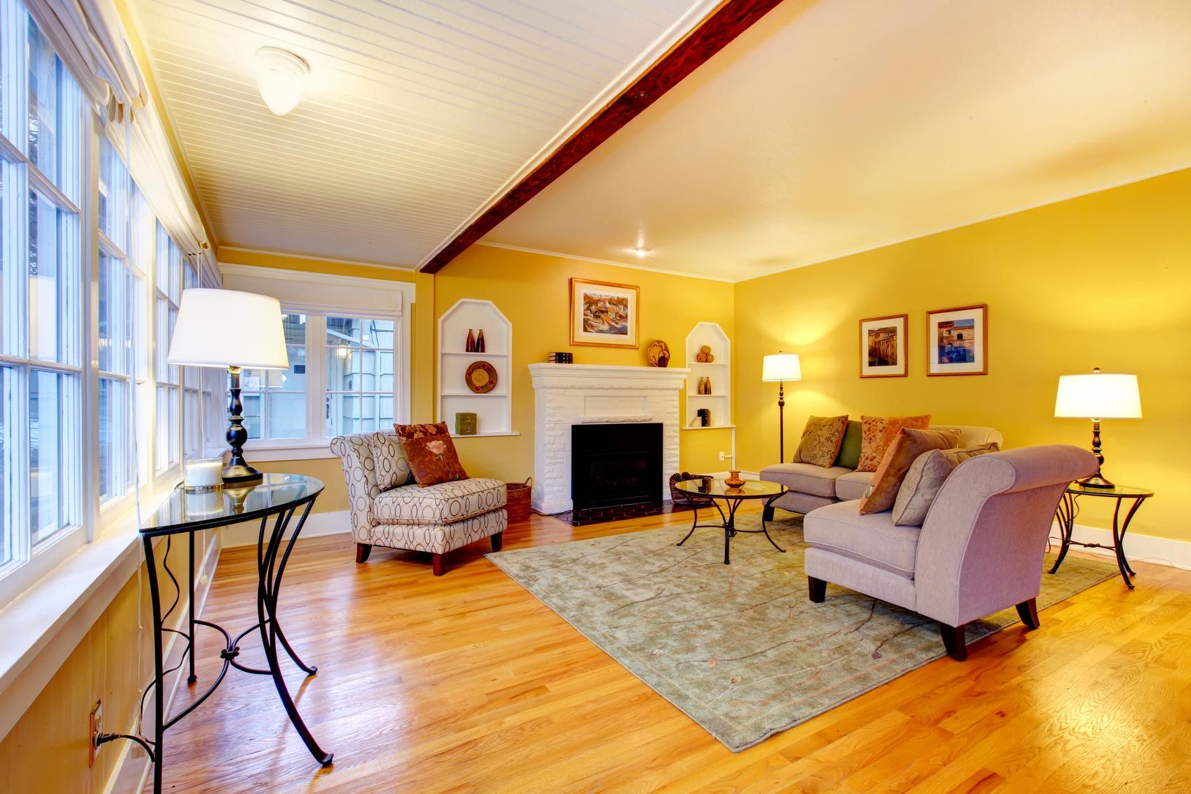 Ideas para decorar en color amarillo salon
