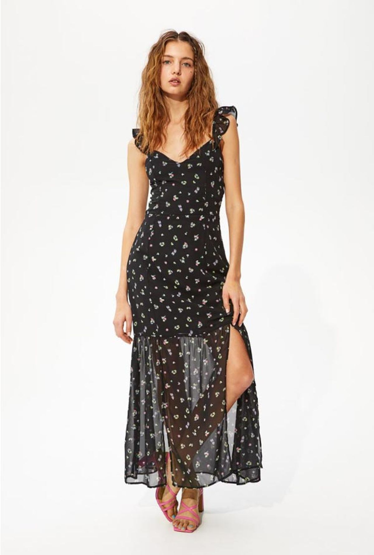 los vestidos de flores tendencia para este verano largo tirantes