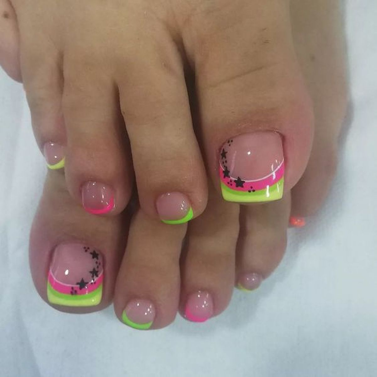 pedicura francesa fantasía