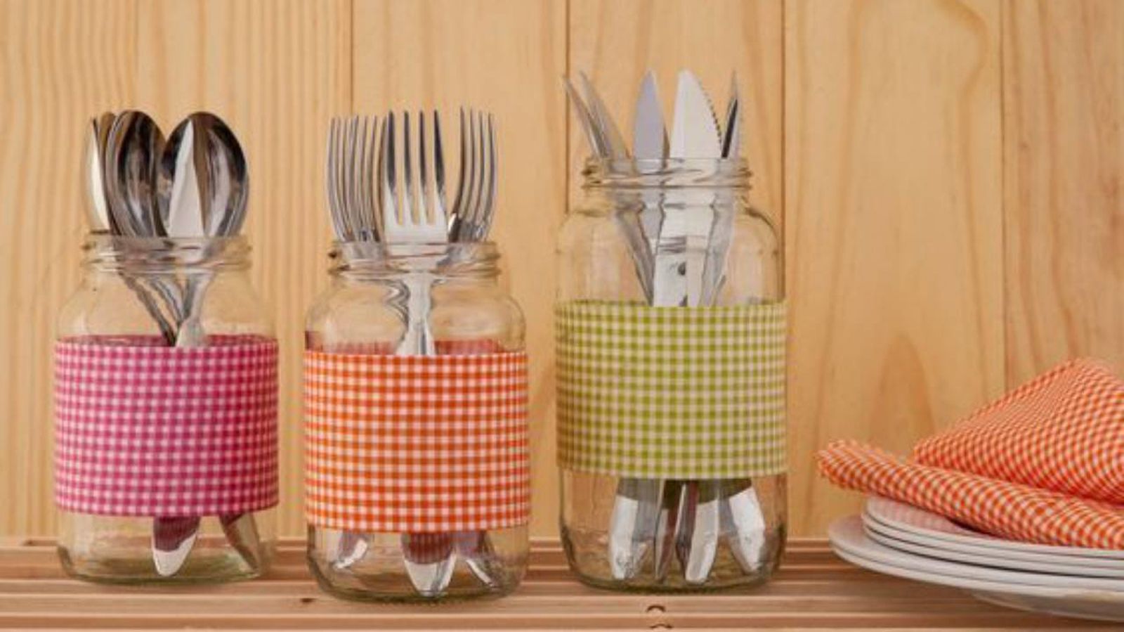 reutilizar frascos vidrio guardar cubiertos pinterest inspira hogar