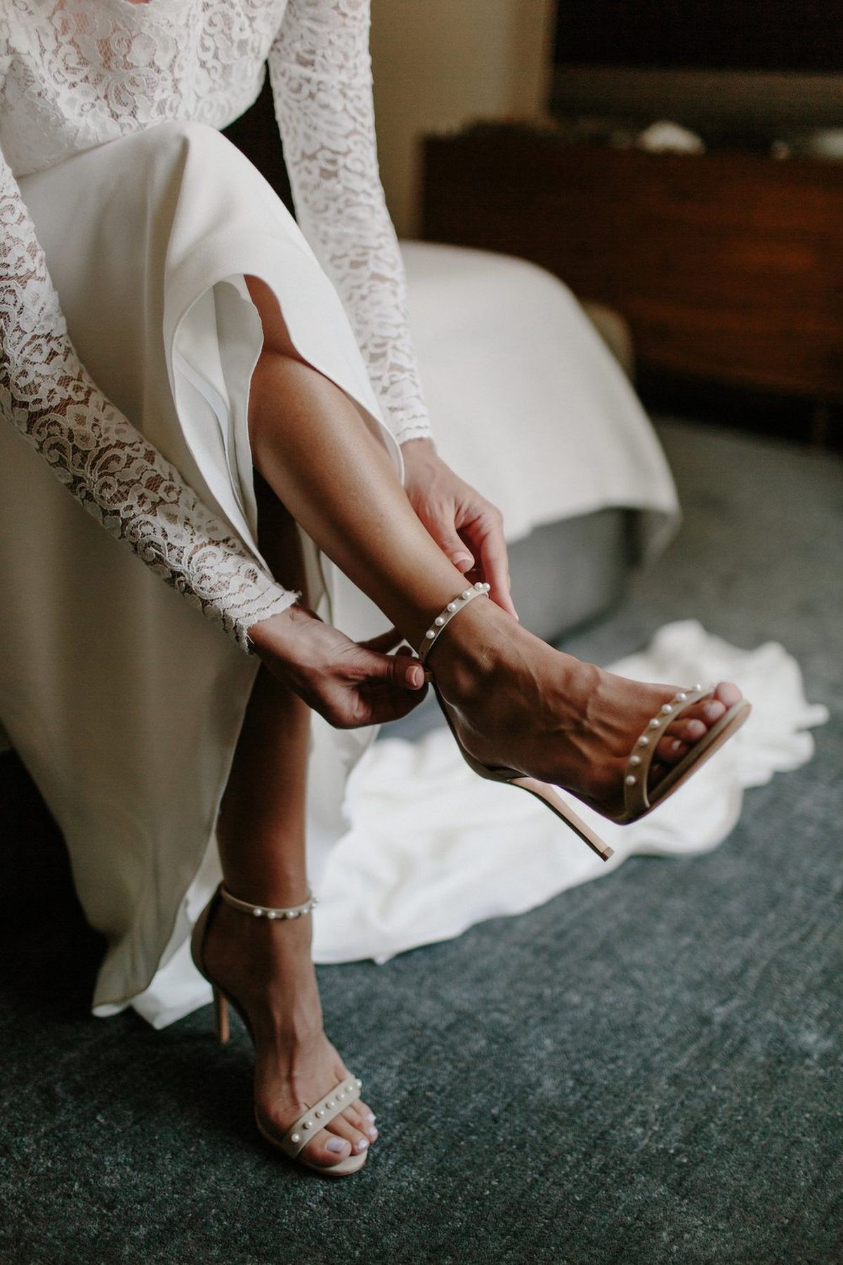 Sandalia de tacón para novia