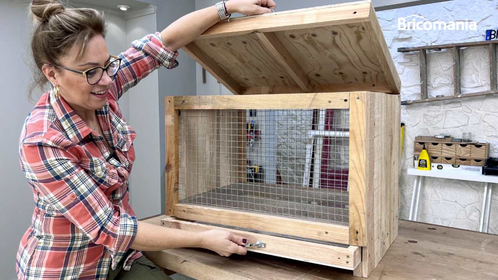 Jaula casera para conejos