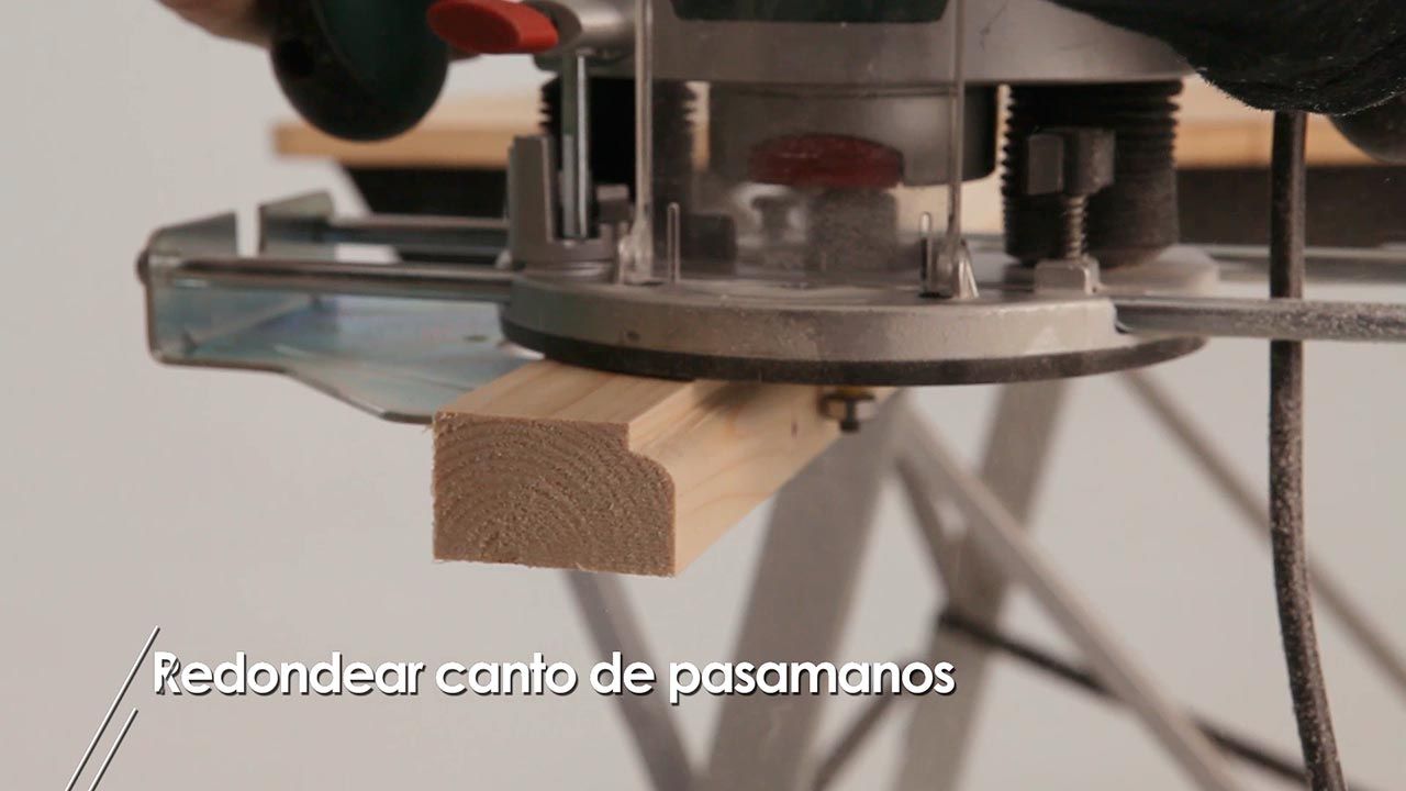 Como redondear el canto de un pasamanos paso 2