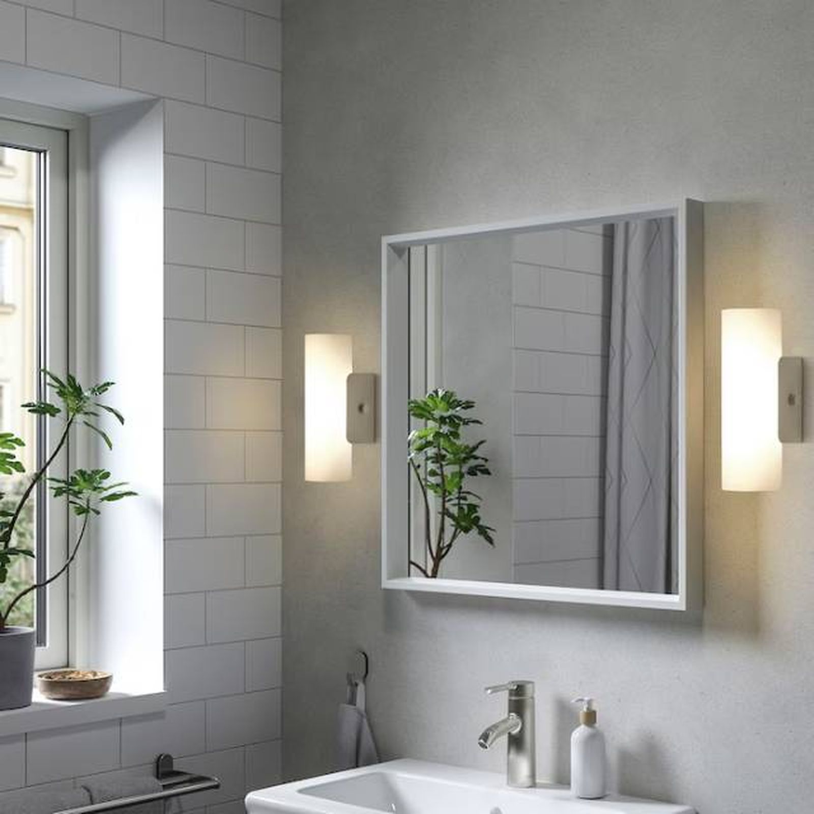 espejo nissedal ikea blanco bano