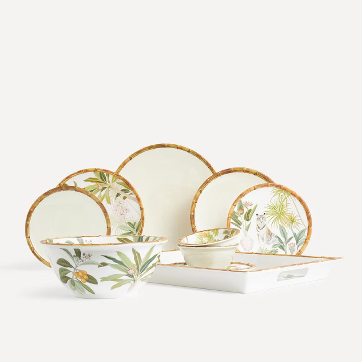 vajilla tropico el corte ingles