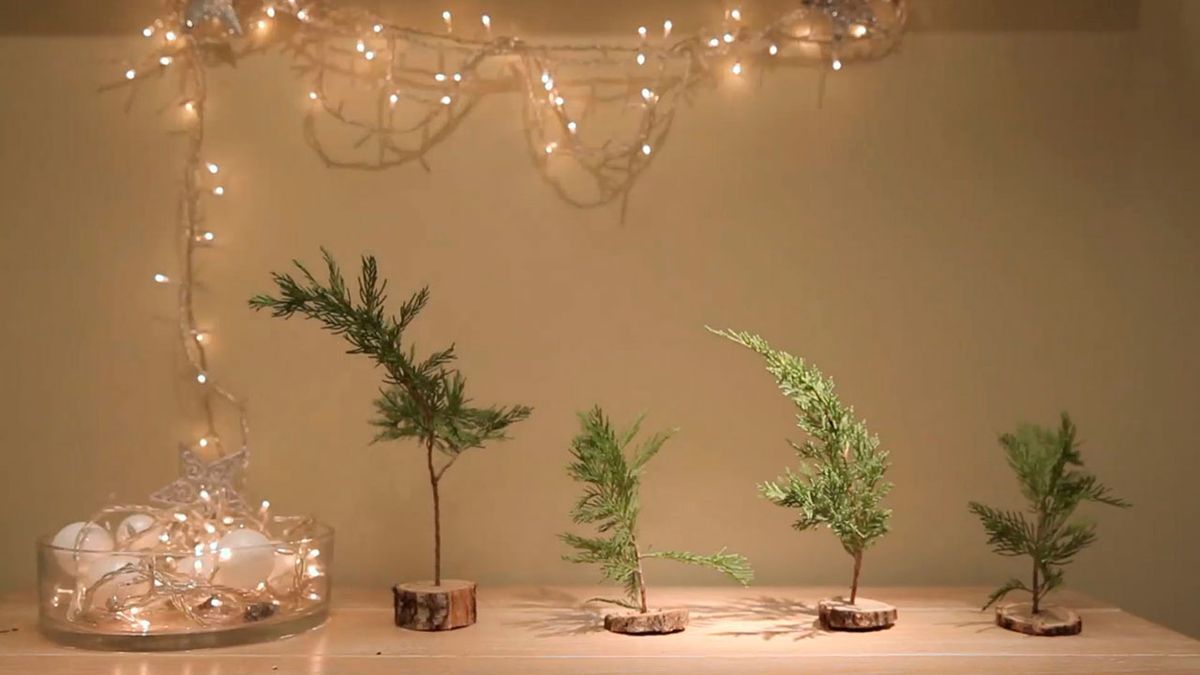 Cómo hacer un mini árbol navideño